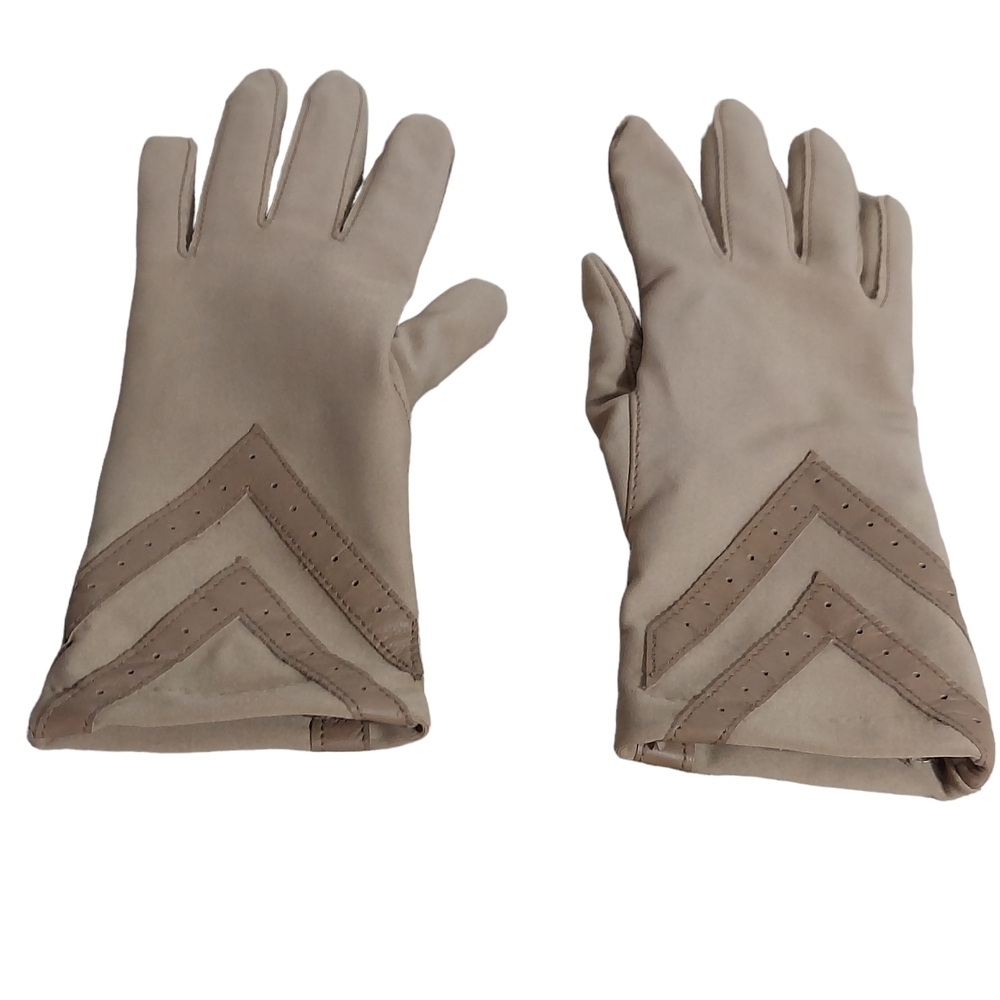 Isotoner by Aris Leather Driving Gloves Lined Women's NEW in Box - Picture 6 of 13
